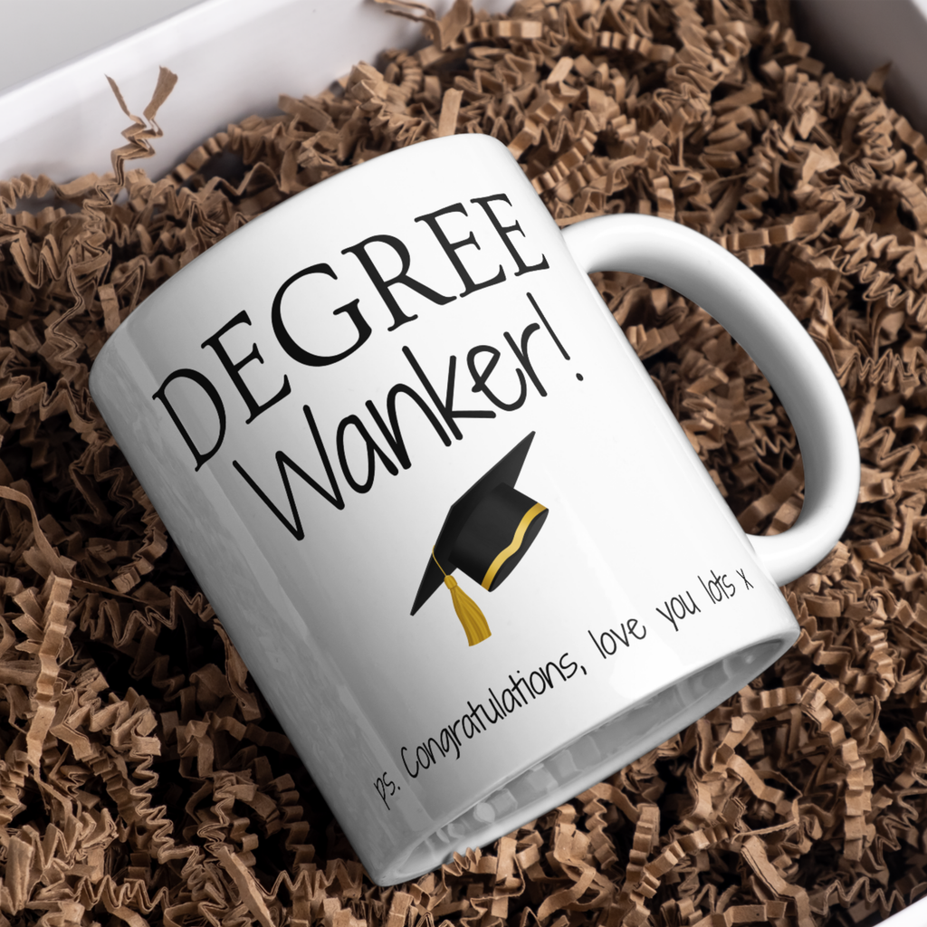 Degree Wanker Mug – gift presentation on paper packing