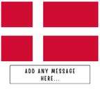 Personalised Denmark flag mug – flat source artwork with space for a personalised message