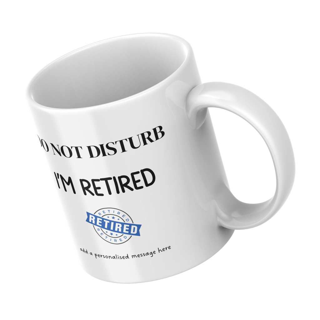 Do Not Disturb Retired Stamp Mug – angled view