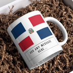 Personalised Dominican Republic flag mug – gift presentation on paper packing