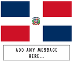 Personalised Dominican Republic flag mug – flat source artwork with space for a personalised message