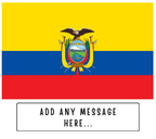Personalised Ecuador flag mug – flat source artwork with space for a personalised message