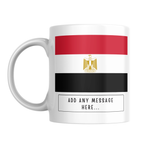 Personalised Egypt flag mug – front view