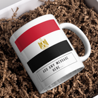 Personalised Egypt flag mug – gift presentation on paper packing
