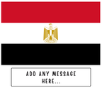 Personalised Egypt flag mug – flat source artwork with space for a personalised message