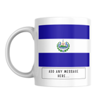 Personalised El Salvador flag mug – front view