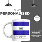 Personalised El Salvador flag mug – personalisation and care information