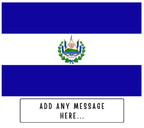 Personalised El Salvador flag mug – flat source artwork with space for a personalised message