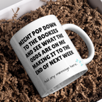End of Next Week Bookies Mug – gift presentation on paper packing