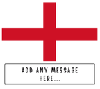 Personalised England flag mug – flat source artwork with space for a personalised message