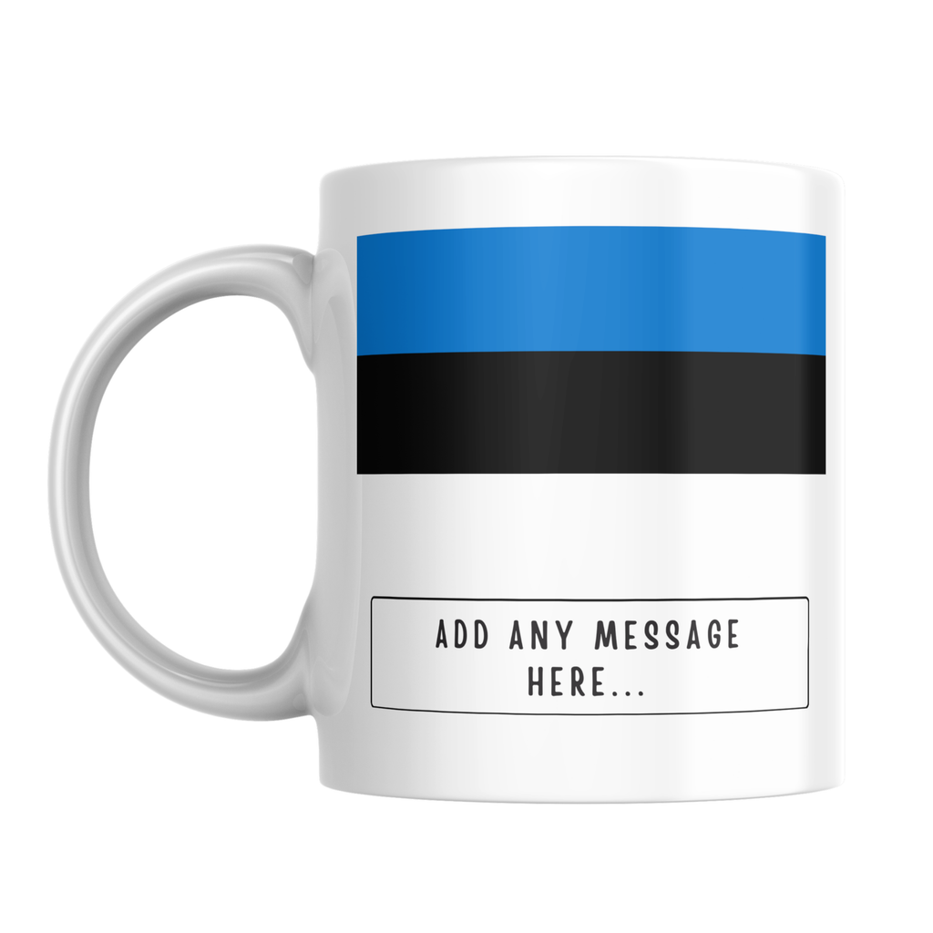 Personalised Estonia flag mug – front view