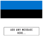 Personalised Estonia flag mug – flat source artwork with space for a personalised message