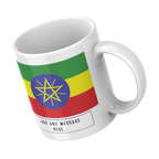 Personalised Ethiopia flag mug – angled view