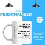 Favourite Colour Unicorn Mug – personalisation information
