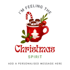 Feeling the Christmas Spirit Mug – original flat artwork