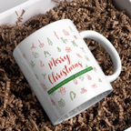 Festive Doodles Christmas Mug – gift presentation on paper packing