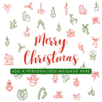 Festive Doodles Christmas Mug – original flat artwork