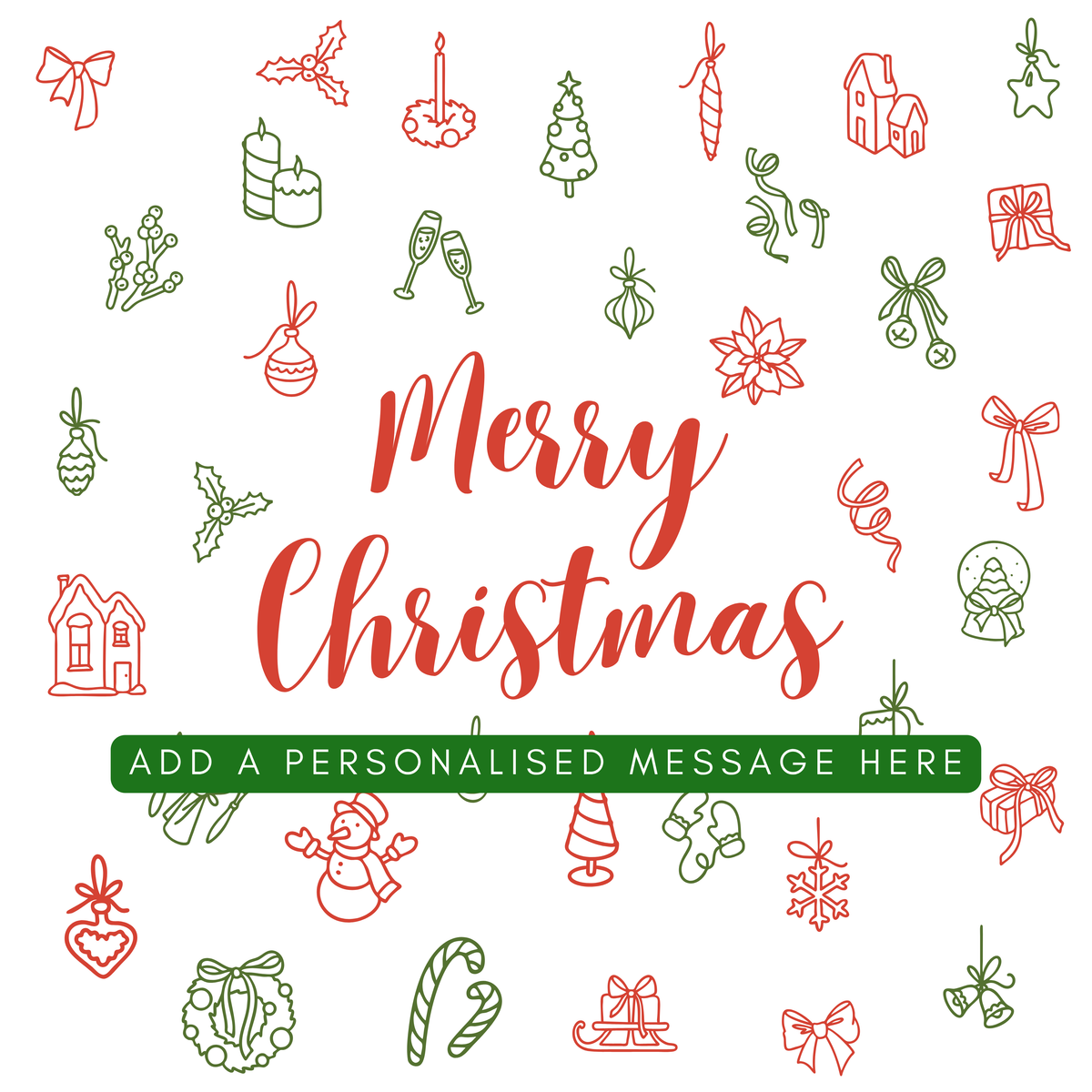 Festive Doodles Christmas Mug – original flat artwork