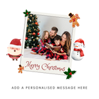 Festive Family Photo Frame Christmas Mug – flat artwork with example photo