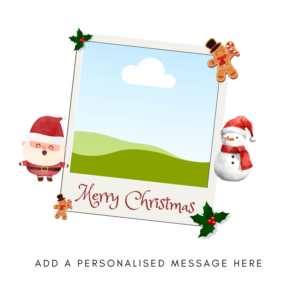 Festive Family Photo Frame Christmas Mug – flat artwork with photo placeholder