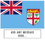 Personalised Fiji flag mug – flat source artwork with space for a personalised message