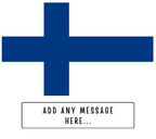 Personalised Finland flag mug – flat source artwork with space for a personalised message