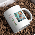 First Christmas as Dad Photo Mug – gift presentation on paper packing