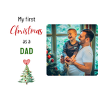 First Christmas as Dad Photo Mug – flat artwork with example photo