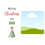 First Christmas as Dad Photo Mug – flat artwork with photo placeholder