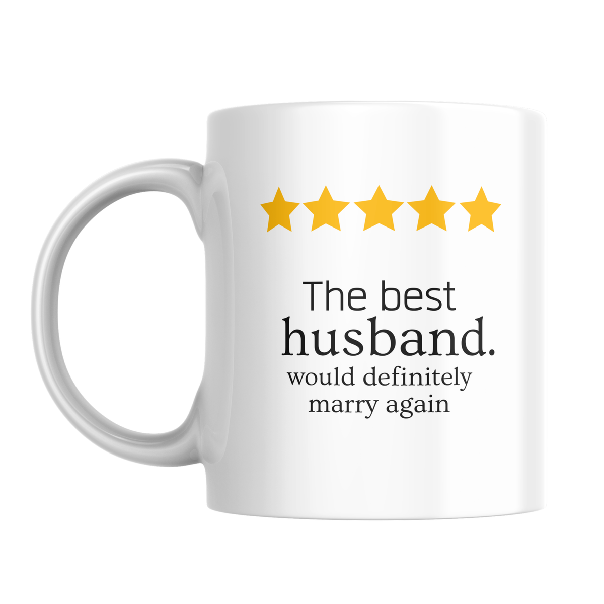 Five Star Best Husband Anniversary Mug – front view