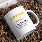 Five Star Best Husband Anniversary Mug – gift presentation on paper packing