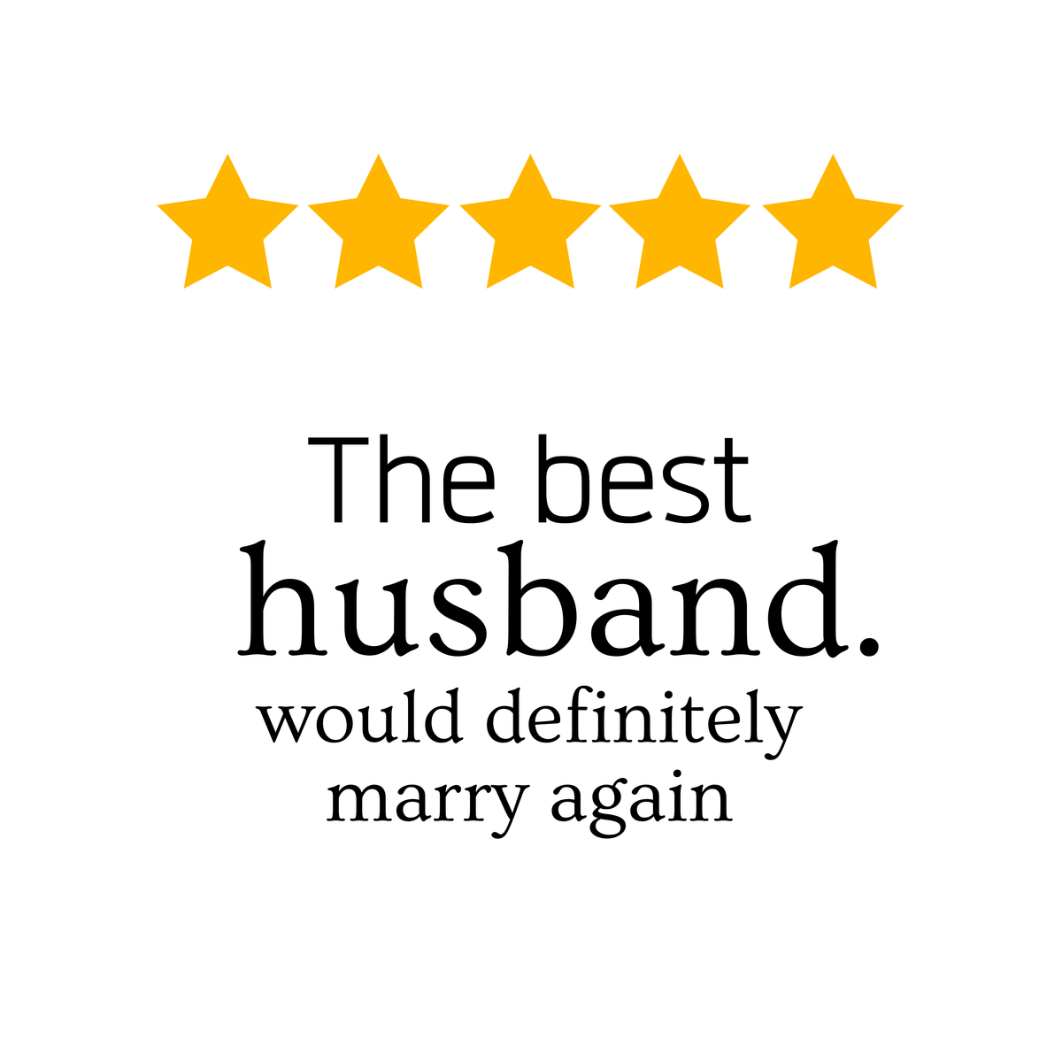 Five Star Best Husband Anniversary Mug – original flat artwork