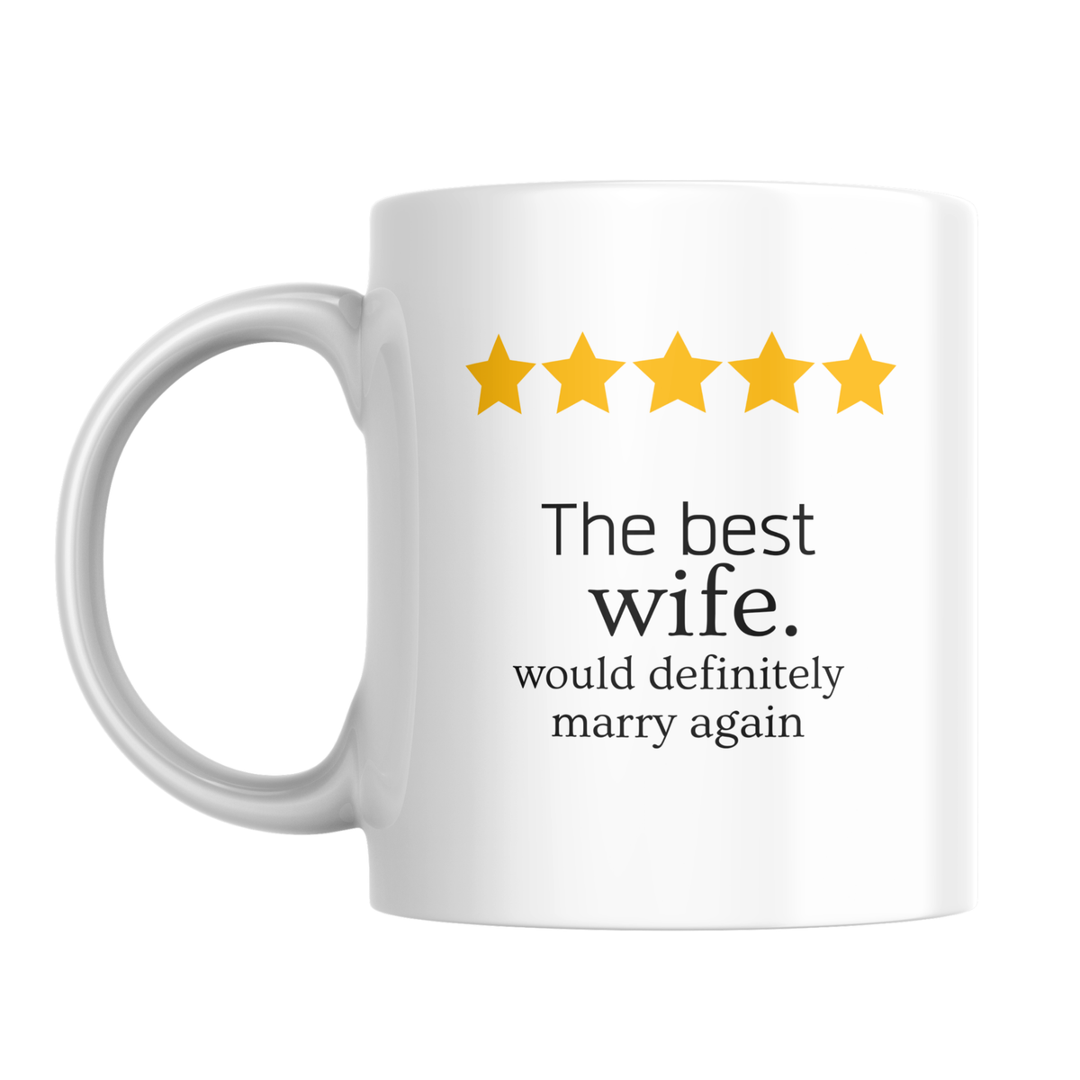 Five Star Best Wife Anniversary Mug – front view