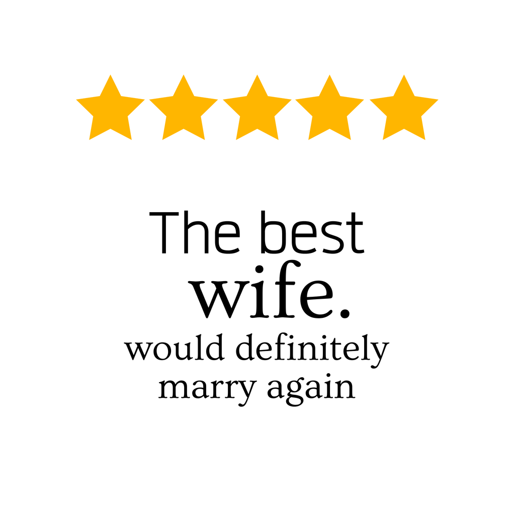 Five Star Best Wife Anniversary Mug – original flat artwork