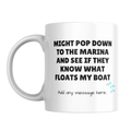 Floats My Boat Marina Mug – front view