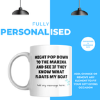 Floats My Boat Marina Mug – personalisation information