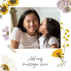 Floral Photo Mug – flat artwork with example photos