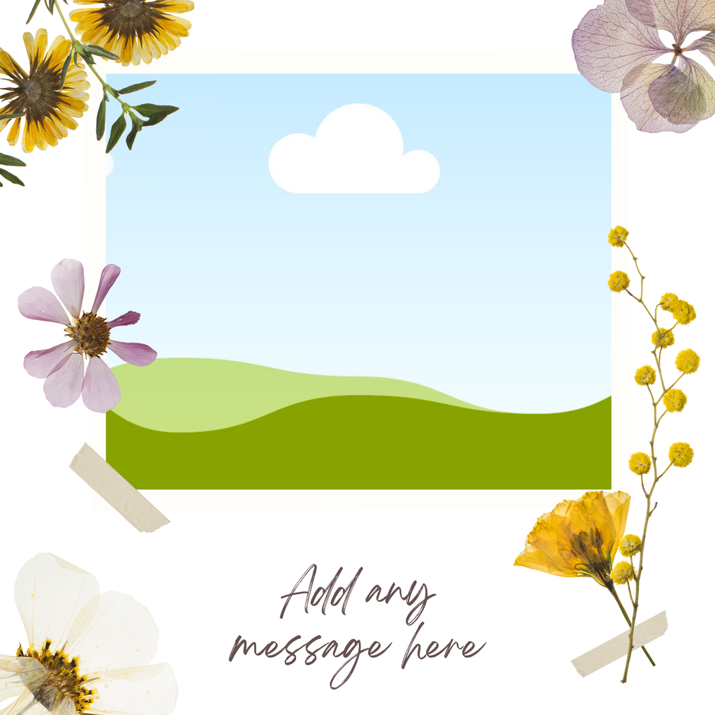 Floral Photo Mug – flat artwork showing photo placeholders