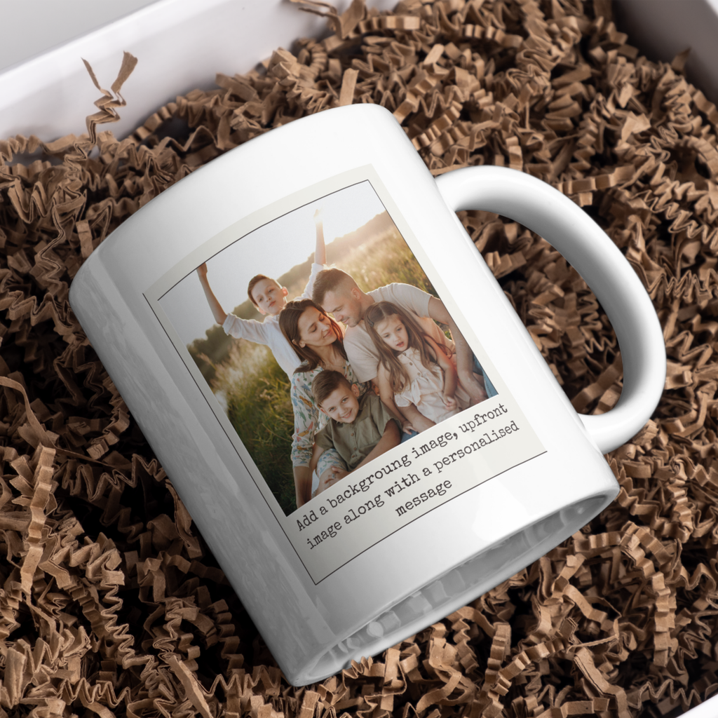 Framed Photo Mug – gift presentation with example photos
