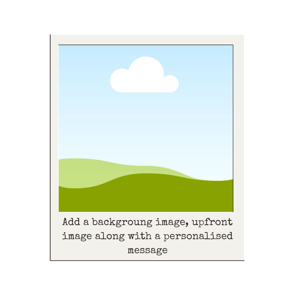 Framed Photo Mug – flat artwork showing photo placeholders