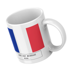 Personalised France flag mug – angled view
