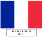 Personalised France flag mug – flat source artwork with space for a personalised message