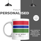 Personalised Gambia flag mug – personalisation and care information
