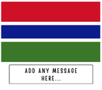 Personalised Gambia flag mug – flat source artwork with space for a personalised message