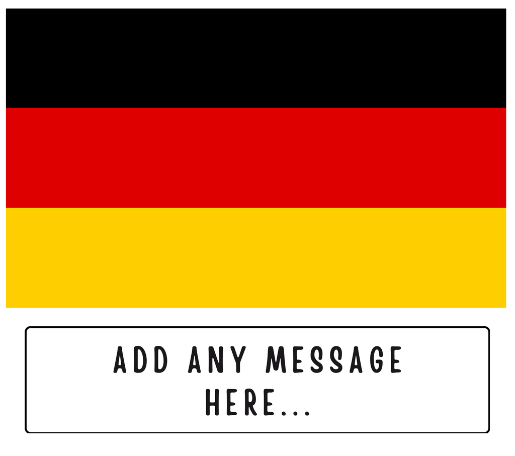 Personalised Germany flag mug – flat source artwork with space for a personalised message