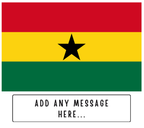 Personalised Ghana flag mug – flat source artwork with space for a personalised message
