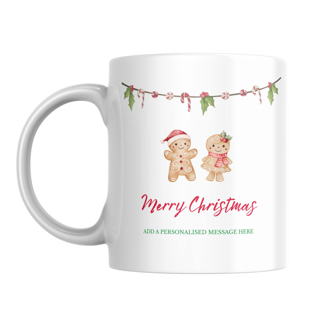 Gingerbread Couple Christmas Mug – front view