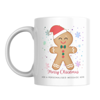 Gingerbread Man in Santa Hat Mug – front view
