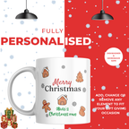 Gingerbread Treats Name Christmas Mug – personalisation information