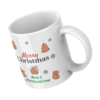 Gingerbread Treats Name Christmas Mug – angled view